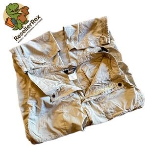 REI‎ Kids Convertible Hiking Pants Zip Off Legs Beige Nylon Size 12
